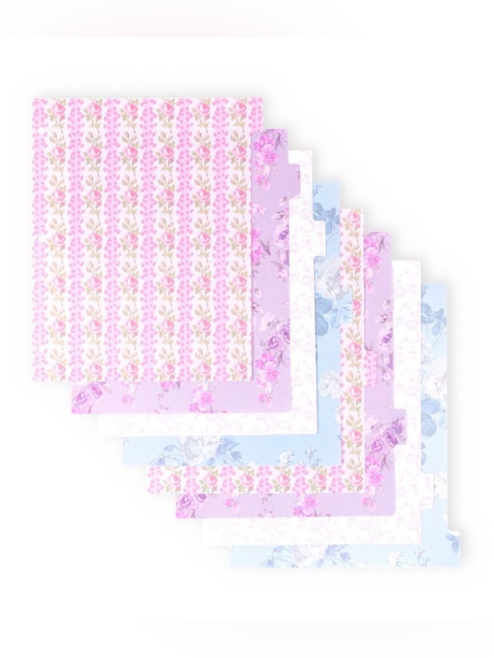NWT LoveShackFancy x Target Yoobi 8 Tab Folder Divider EverBlooming Rosettes
